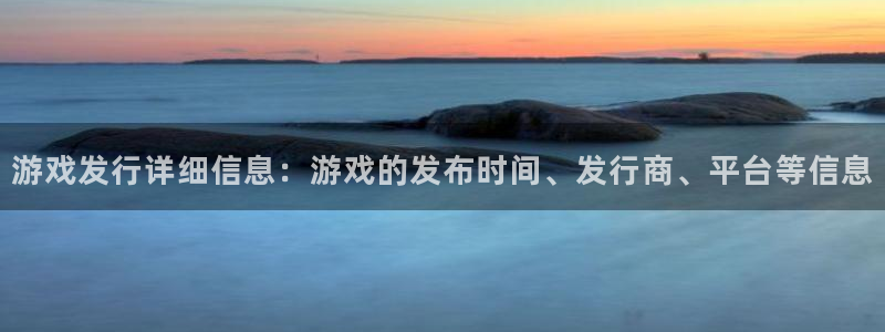 蓝狮电子商务怎么样：游戏发行详细信息：游戏的发布时间、发行商、平台等信息